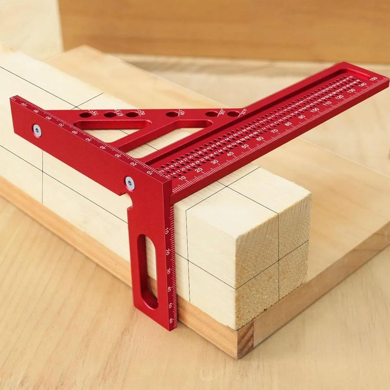 3D Measuring Ruler Woodworking Square Protractor Triangle Layout Tool 22.5 75 Degree - Image 3